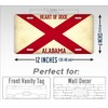 Alabama Flag Heart of Dixie License Plate Textured AL State