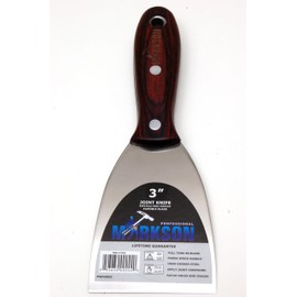 MARKSON Putty Knife 3", Scraper Tool with Pakka Wooden Handle, Spackle Knife, Stainless Steel Blade Joint Knife