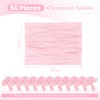 50 Pack Pink Cheesecloth Napkins 20x20 Inch Cloth Napkins Bulk