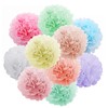 10pcs Multicolour Hanging Tissue Paper Pom Poms, Paper Flowers Ball