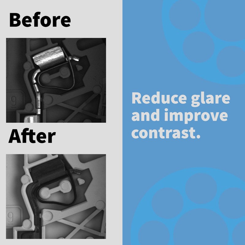 MidOpt Linear Polarizer for Machine Vision, Polarizing Filter, Glare Reduction,