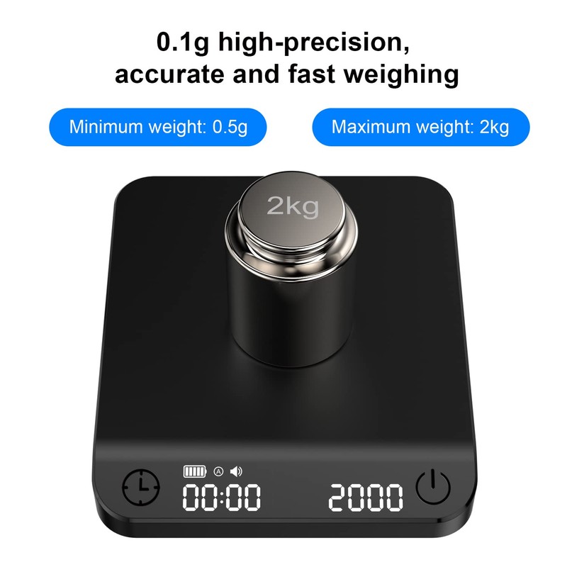 Coffee Scale, Espresso Scale,Weigh Digital Coffee Scale with Timer, 0.1g