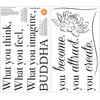 WallPops DWPQ3535 Become What You Think Quote Wall Decal, Black