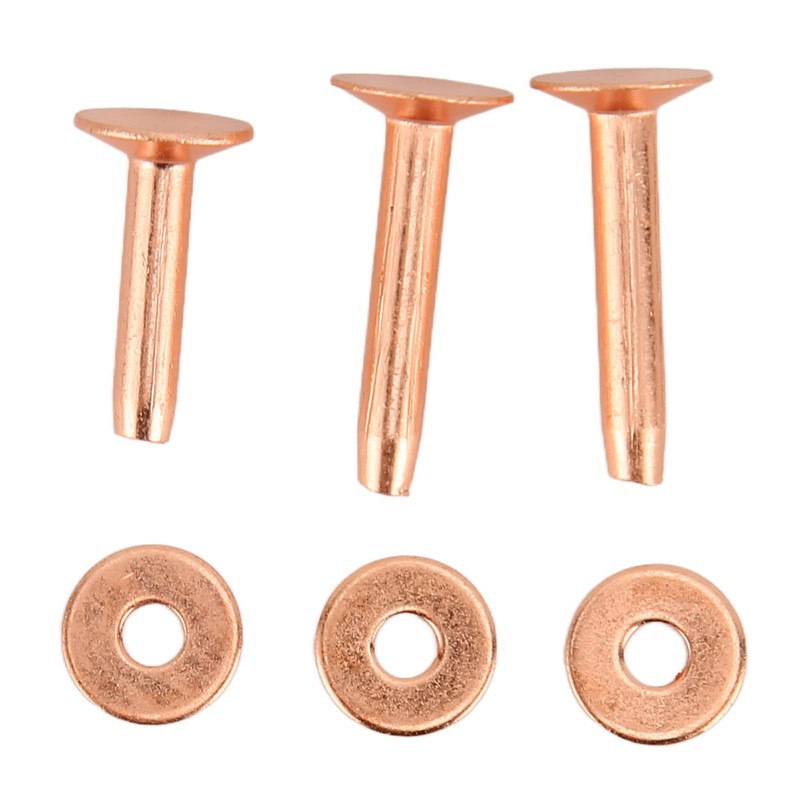 Ejoyous Copper Rivets Set, Leather Copper Rivets Round Head and