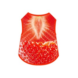 Vavious Dog Vest Cooling Shirts for Dogs Light Weight Mesh Cat Outfits 3D Strawberry Pattern Pet Tank Top Small Dogs Summer Sun-Protection Breathable Dog Vest Large