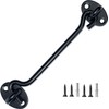 TOPYWMSP Hook and Eye Latch 1pcs 8 Inch Black Stainless