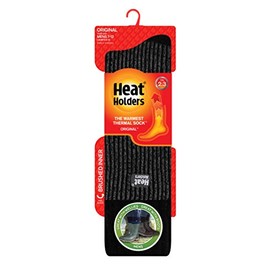 HEAT HOLDERS Mens Boot Socks, Black, 7-12
