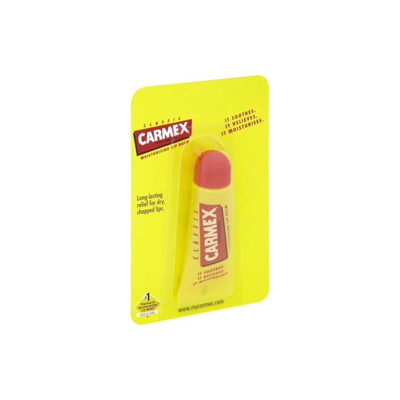Carmex Classisc Bálsamo labial medicado, 0.35 onzas, paquete de 12