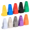 Aussel 10 Color 100PCS Soft Plastic Ethernet RJ45 Cable Connector