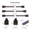 BTF-LIGHTING 5 Pack 22AWG 4 Pin JST Male to Female