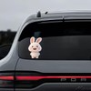 Cute Bunny Car Window Sticker, Waterproof Laptop Decal, 2-Piece Set,