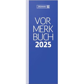 BRUNNEN Notebook Model 784 (2025), 1 Page = 2 Days, 108 × 297 mm, 192 Pages, Ceiling Tape, Blue