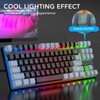 Gaming Keyboard USB 87 Keys RGB Backlit Floating Keycaps Contrast