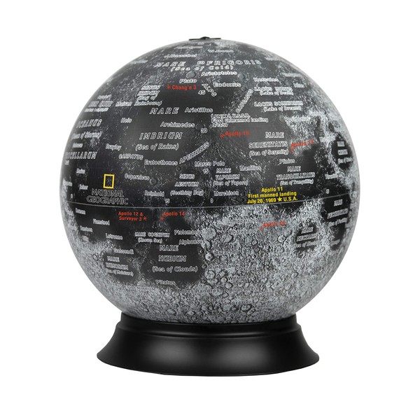 Replogle Globes National Geographic Illuminated Moon Globe, 12"