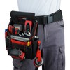 MELOTOUGH Medium Ziptop Tool Pouch with Belt Clip,16-Pocket Heavy Duty