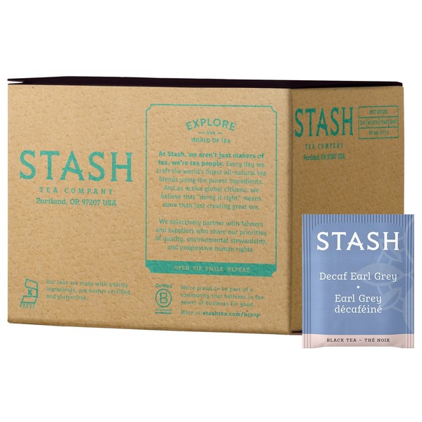 Stash Tea Decaf Earl Grey Tea, Box of 100 Tea Bags