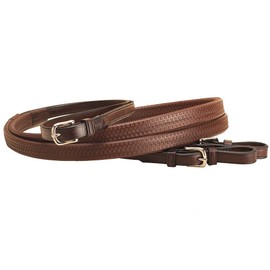 Tory Leather Rubber Grip Reins Havana/Brown