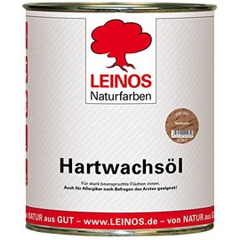 LEINOS 290 Hartwachsöl, 0,75 l, Nussbaum | sehr widerstandsfähige, seidenmatte Öl-Wachs-Harz-Beschichtung | Ideal für stark strapazierte Holzfußböden und Treppen