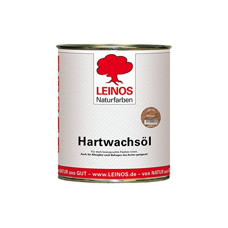 LEINOS 290 Hartwachsöl, 0,75 l, Nussbaum | sehr widerstandsfähige, seidenmatte