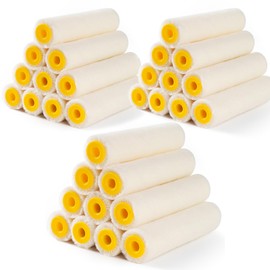 Mister Rui Paint Roller, 4 Inch Paint Roller Wool Blend, 30 Pack, 4mm Short Nap, Small Paint Roller Covers, Reusable Mini Paint Rollers for Use with All Paints and Stains