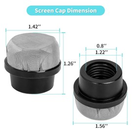 sawluv 190106Z Air Bleeder Screen Cap Compatible with Pen tair Filter, Replacement Screen Cap for Pen tair Clean and Clear Plus, EasyClean D.E. and Quad D.E Strainer, Durable Steel Mesh Cap, 2 pcs