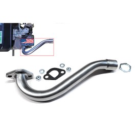 ARSPORT Exhaust Center Rear for Predator 212cc, tillotson 212, BILT HARD 7HP 212cc, GX160 GX200, Go Karts, minibikes