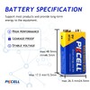 PKCELL PKCELL 9V Battery Carbon Zinc for Smoke Detectors 6F22