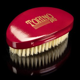 TORINO PRO WAVE BRUSHES BY BRUSH KING Torino Pro Medium Wave Brush #1500 - Curve Medium Hair brush for 360 Waves- 100% boar bristle Curved Hair brush for men- Great brush for fresh cuts and thinning hair.