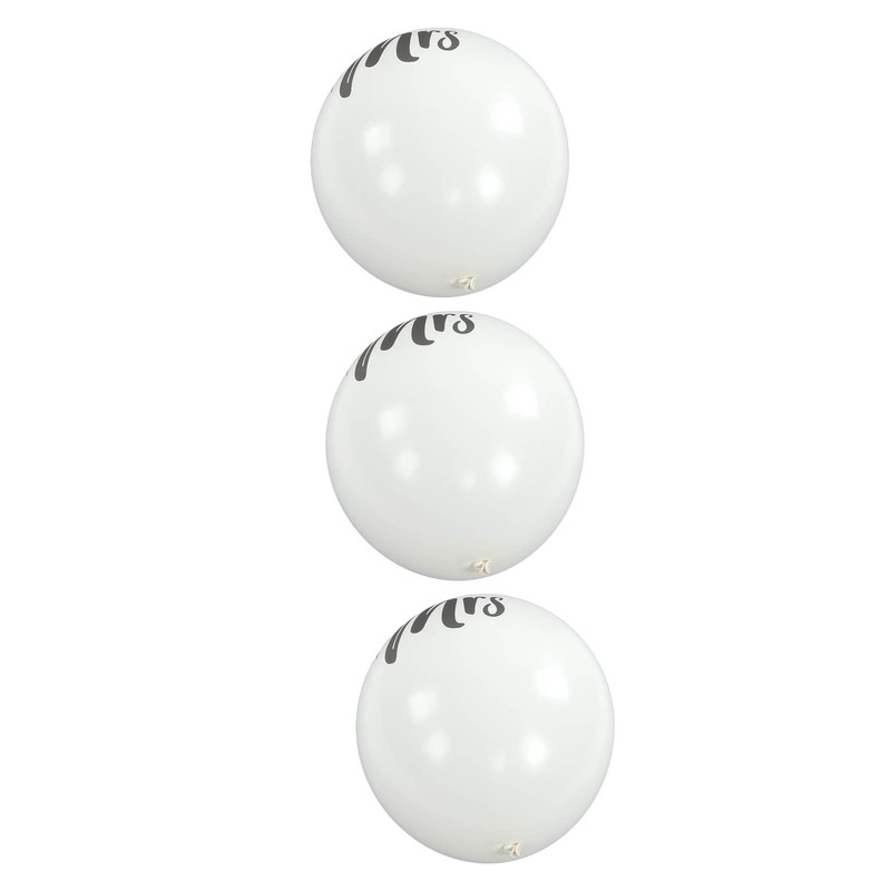 6 Pcs Balloons 36in MR MRS Letters Printed White Giant