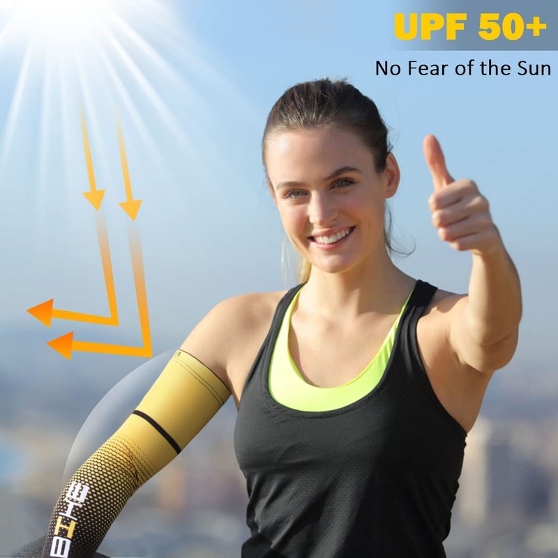 beister Mangas de compresión de enfriamiento con protección solar UV