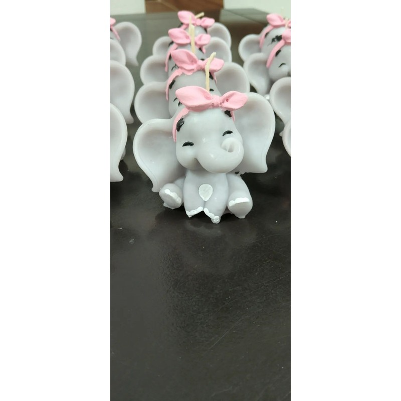 40 Velas Elefantito Recuerdos Bautizo, Baby Shower, Cumplea