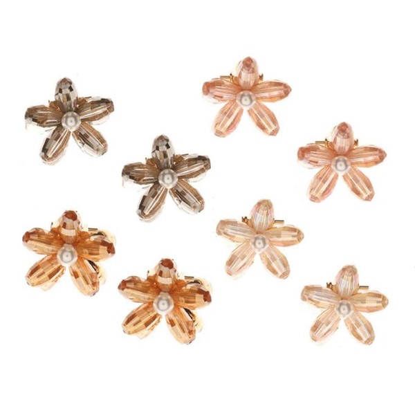 Crystal Hair Clips Small Pearl Hairpins Textention Fashion Hair Barrettes Decorative Bling Hair Accessories for Girls Women Ladies