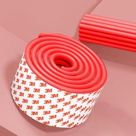 Selbstklebender Kantenschutz 5 m weicher extra breiter Schaumstoff, Baby Kantenschutz für scharfe Kanten Tisch und Möbel (Rot)
