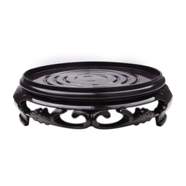 Hapivida Plant Stand, 6.8in Round Plant Riser Flower Pot Display Stand Plant Rack Holder Planter Tray Oriental Style Furniture Indoor Outdoor for Desktop Counter Room