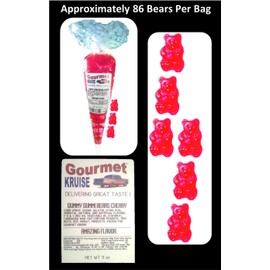 Red Wild Cherry And Energy Orange Gummy Gummi Bears (NET WT 22 OZ) Gourmet Kruise Signature Gift Bags