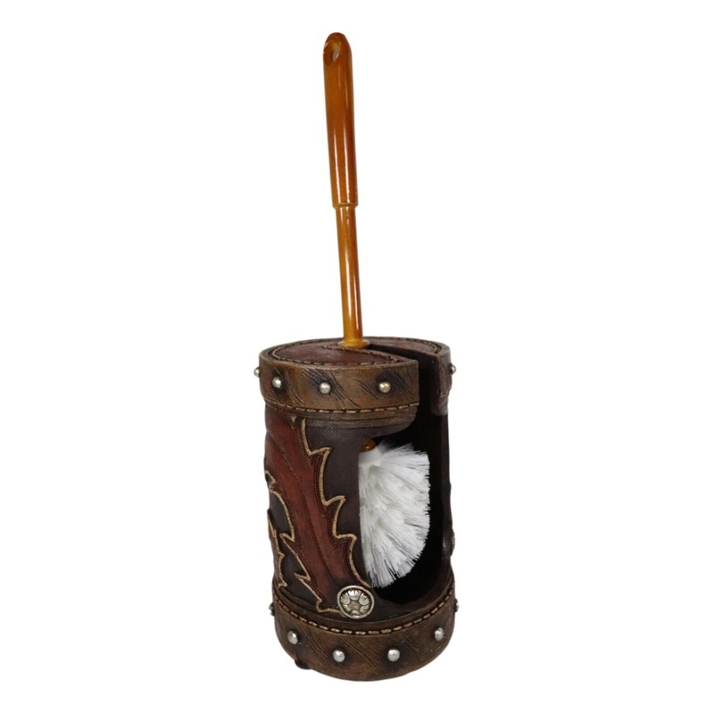 Rustic Western Lone Star Cowboy Country Bootcut Toilet Brush Scrub