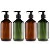4Pcs Empty Press Pump Bottles, 300ML Refillable Bottle for Cooking