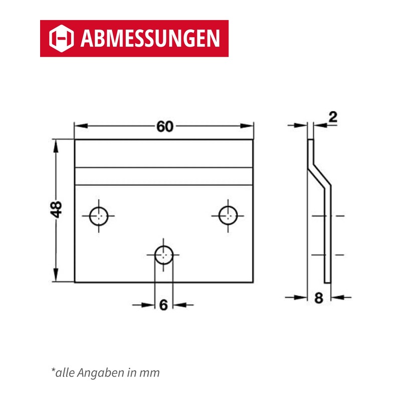 Gedotec Support Plate Mounting Rail for Screw mounting