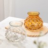 Hollyone Clear Glass Vase with Cotton Rope Cover Woven Round