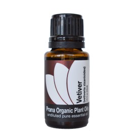 Organic Vetiver Essential Oil (5 ml) - 100% Pure Undiluted Therapeutic Grade Essential Oil by Prana Organic Plant Oils
