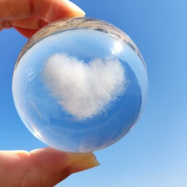 3D Heart Crystal Glass Ball 60MM Paperweight with Stand Room Decor Decorative Balls Home Office Decor Ornaments Mother's Day Mom Grandma Gift