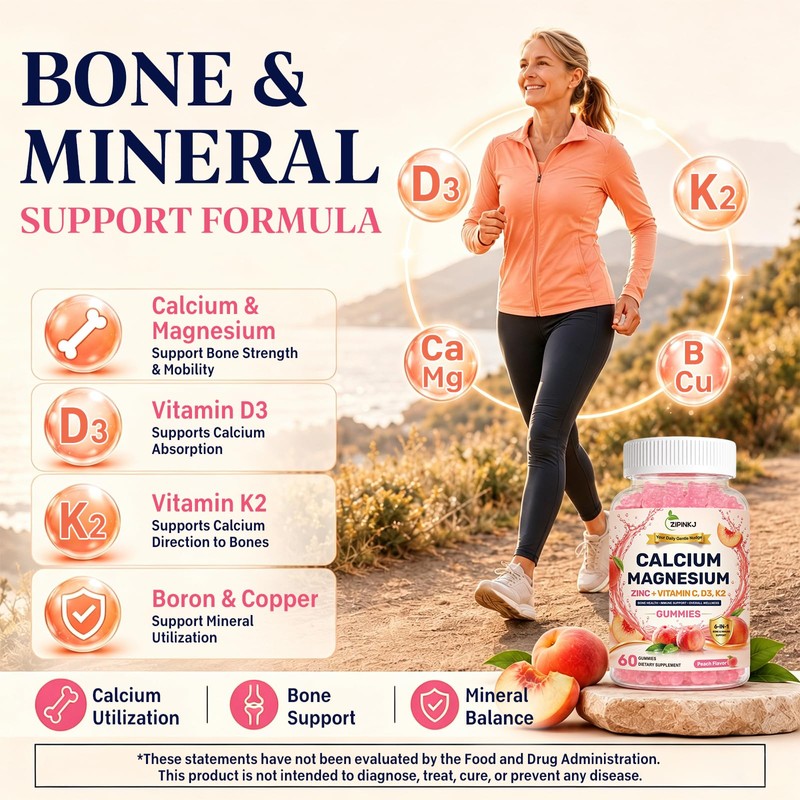 Calcium Citrate 1200mg with Vitamin D3 Gummies for Women &