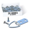 PERFORMORE 20 Pack of D-Ring Picture Hangers with 40 Screws,