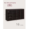 DINZI LVJ Shoe Storage Bench with Cushion, 16-Cubby Shoe Rack,