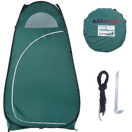 AFFAVON Pop Up Shower Tent, Army Green, Rainproof, Portable Outdoor Toilet Dressing Fitting Room Privacy Shelter Tent for Camping
