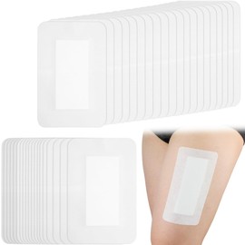 Breathable Adhesive Island Bandages Wound Dressing for Knee Replacement 4" x 6" Bordered Gauze Pad Patches Stitches Cuts Post Surgery No Glue On Center Pack of 10
