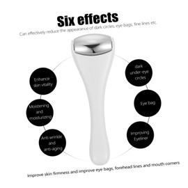 1pc Ice Roller Massager Handheld Face Massager Facial Roller Facial Massager Anti Aging Eye Cream Eye Massager Massage Roller Facial Massaging Stick Pp Woman Mini Small Ball White