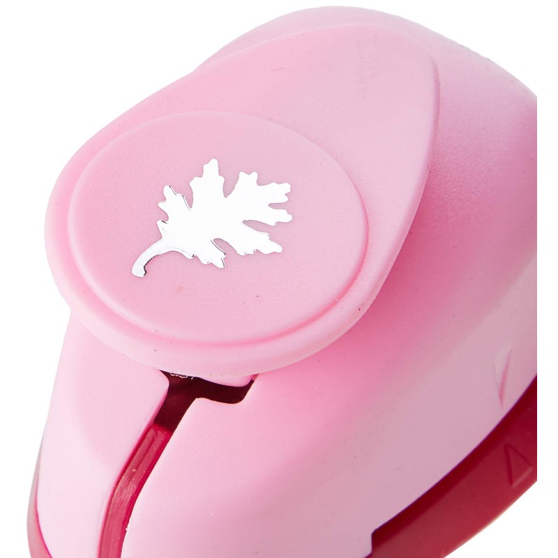 Efco 1.6 cm Small Oak Leave Punch, Pink
