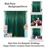 DUOBAO Sequin Backdrop Curtain 4FTx7FT Colorful Green Glitter Sequin Backdrop
