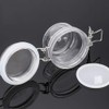 2Pcs 4 Oz/120ml Clear Round Plastic Home Kitchen Storage Sealed